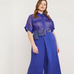 Priscilla Ono x Eloquii Sheered Collar Shirt